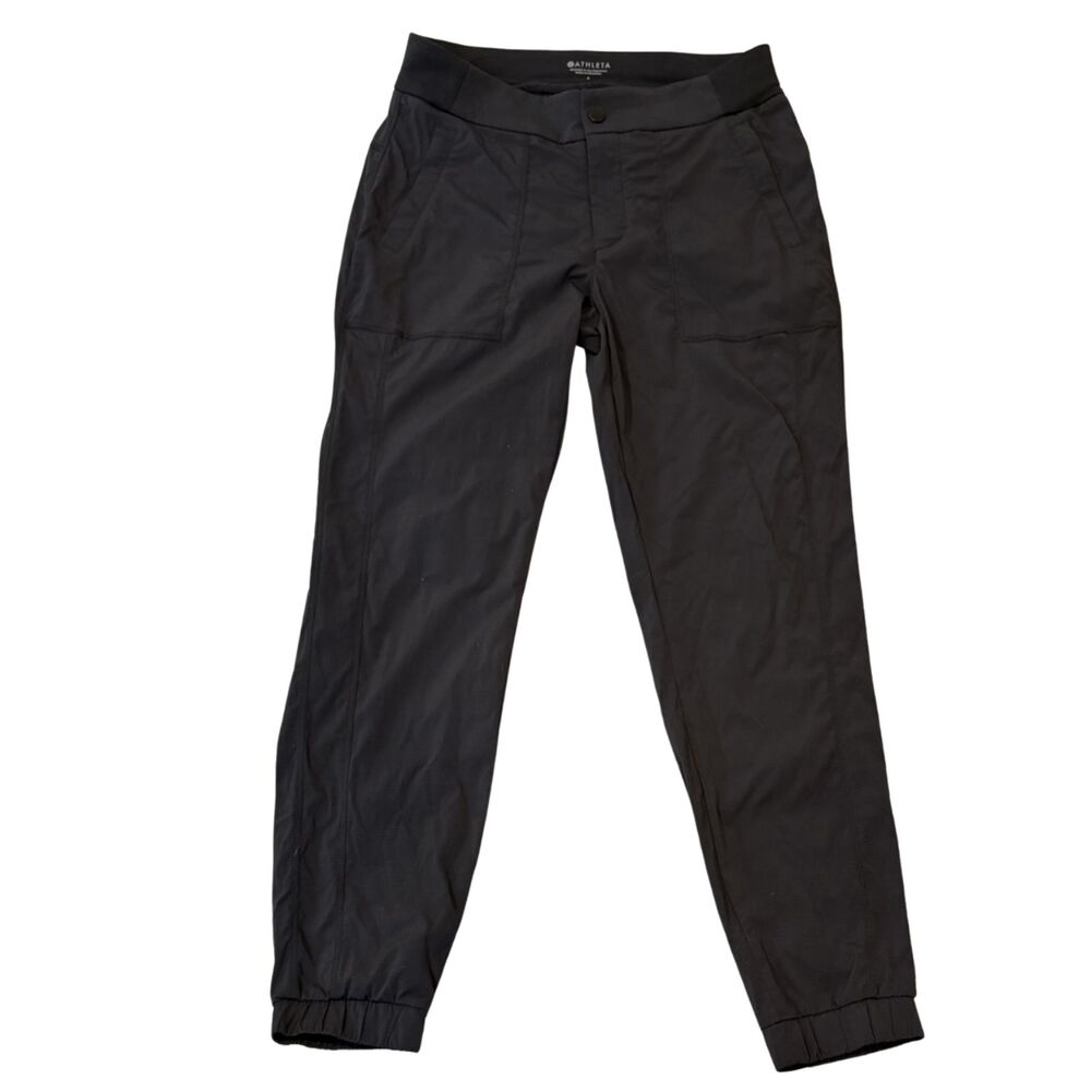 Athleta Black Trekkie Joggers Size 4 Gorp Hiking Fishing Outdoor Pants